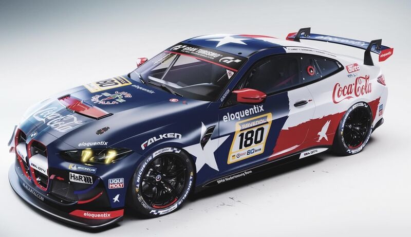 An eloquentix BMW M4 GT4, run under the Black Falcon umbrella.